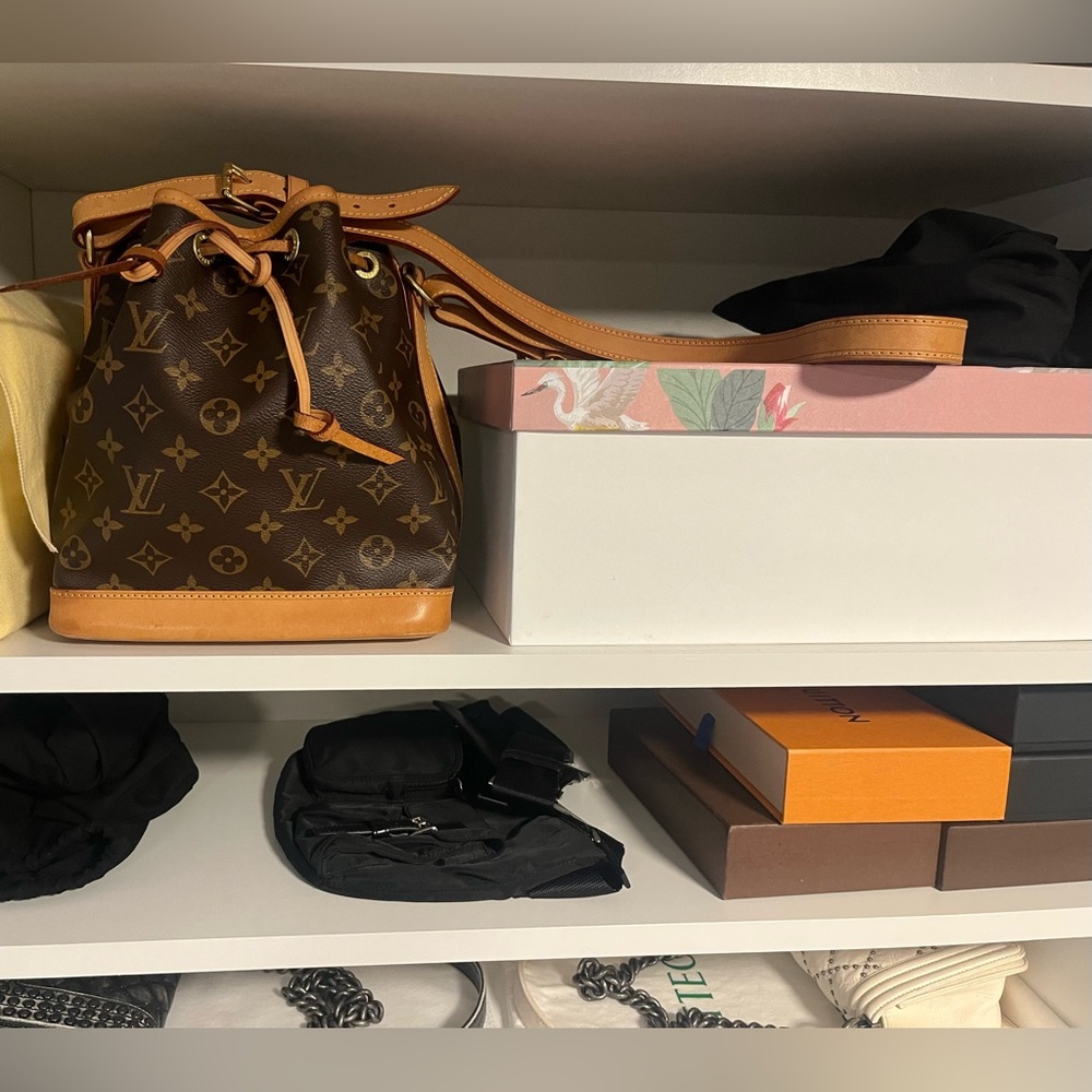 Louis Vuitton Noé Bucket Drawstring Bag BB Brown Monogram Canvas Hobo Metis